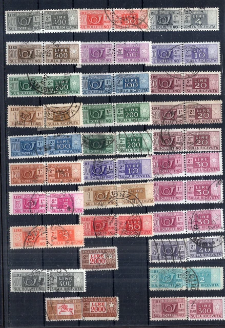 Italy -  PARCEL POST STAMPS - Lot of Stamps