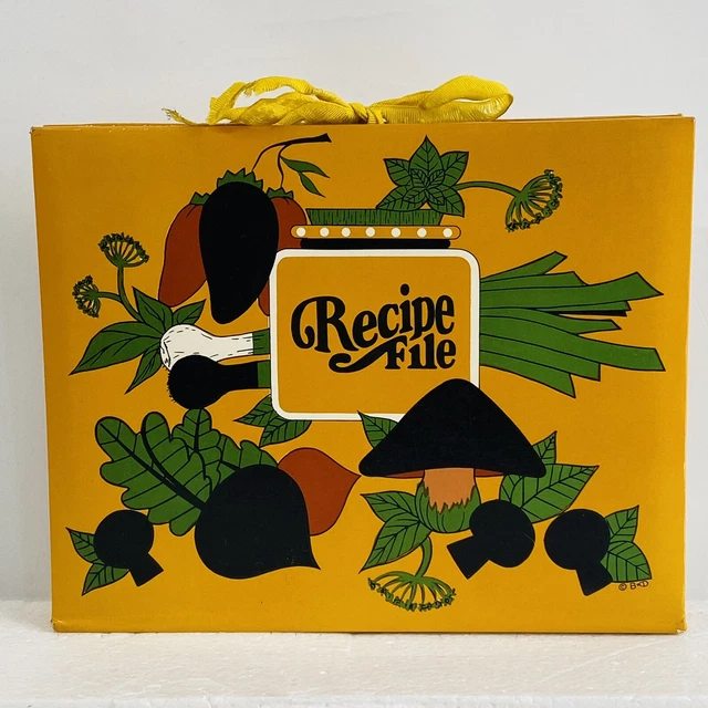 KITSCH RETRO VINTAGE 1970s Expandable Recipe File Holder Made in