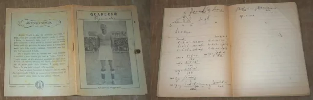 Quaderno Calcio Antonio Voiack/Vogliani  Napoli Anni 30 40 Vintace Soccer Calcio