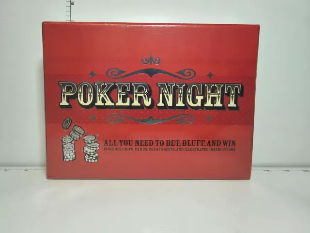 Poker Night 150 Chip Set Cards 14 Different Casino Games Guide Rules Sealed NEW