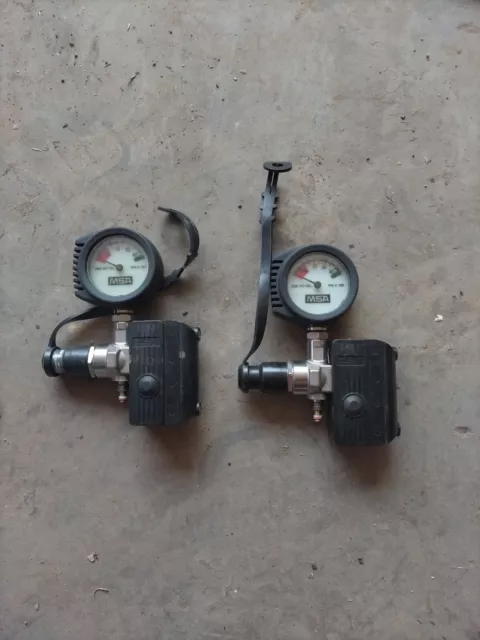 2  MSA  SCBA Air Pak 4500 Psi Gauge And HUD Transmitter