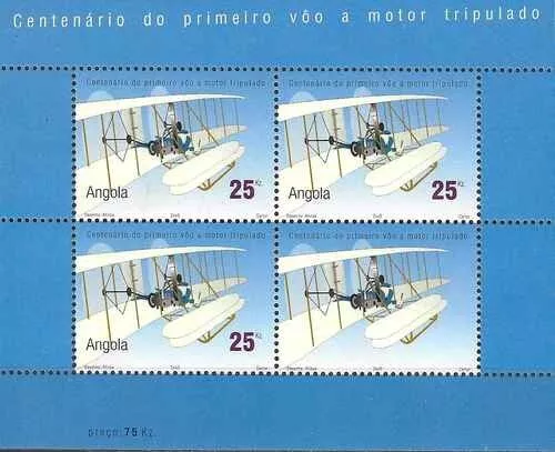 Timbres Avions Angola 1545 ** en feuillet de 2003 (71772EW)