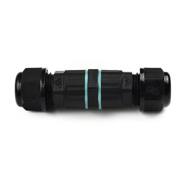 M16 IP68 atornillado de cable impermeable 3 pines conector en línea conector de cable