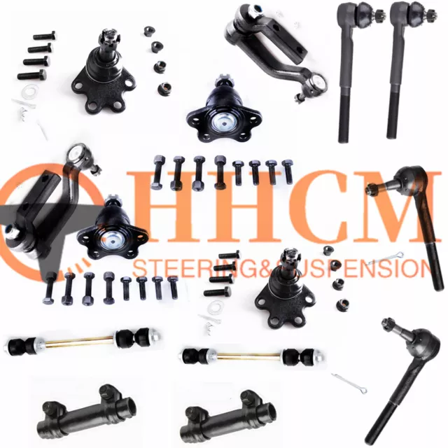 14PC Steering Tie Rod Ball Joint Idler Arm Sway Bar SET For GMC Safari Astro AWD