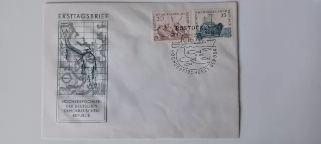 Ersttagsbrief DDR 1961 Hochseefischerei der DDR mit Sonderstempel