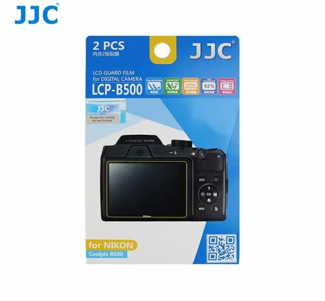 JJC LCP-B500 LCD Screen Protector Guard Film for NIKON Coolpix B500 camera
