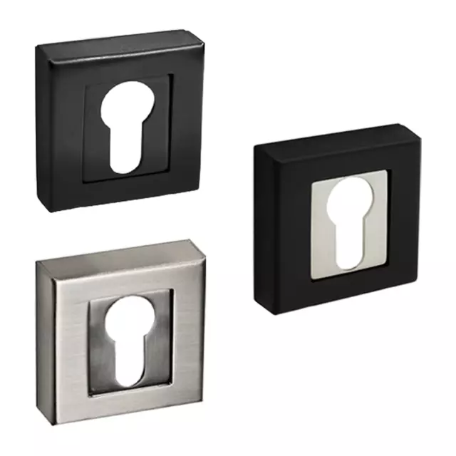 DecorAndDecor - Square Euro Cylinder Keyhole Cover Escutcheon