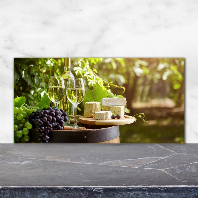 Panneau De Cuisine En Verre Tulup - 120x60 Cm - Motif Cocktails De Fruits