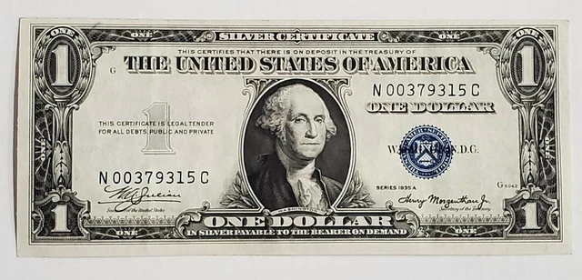 1935 A $1 Dollar Silver Certificate Note Crisp / Circulated  Buy it Now $12.95