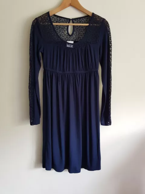 Mamalicious maternity Size S long sleeve dress - Blue