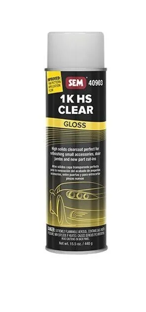 SEM 40903 1K Clear High Solids Clearcoat Spray 15.5 oz Aerosol Can