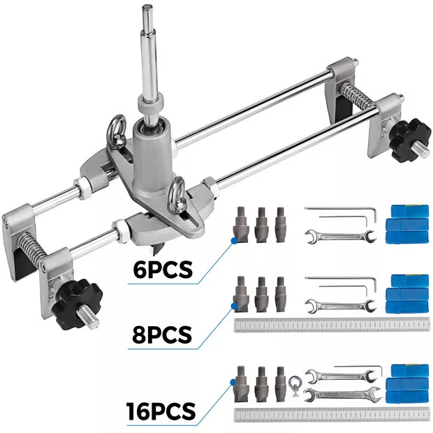 Mortice Lock Fitting Jig Kit Carbide Tip Wood Cutter Door Lock Mortiser Kit