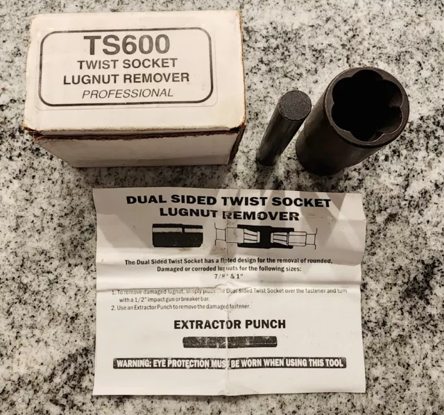 Matco Tools TS600 Twist Dual Sided Socket Lugnut Remover Professional 7/8" & 1"