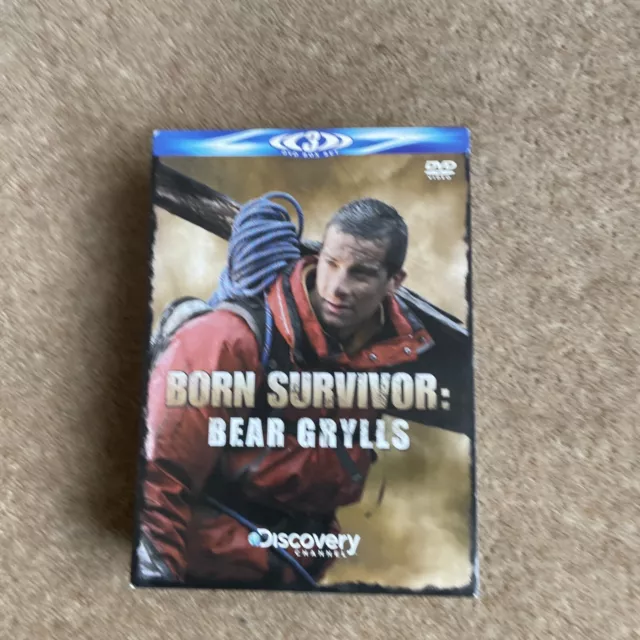 Born Survivor Bear Grylls 3 DVD Box Set Discovery Channel Sahara Bear Eats