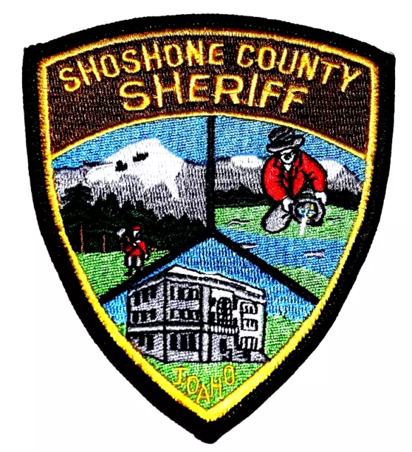 SHOSHONE COUNTY – SHERIFF - IDAHO ID Sheriff Police Patch GOLD MINER LOGGER