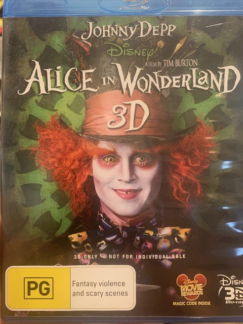 ALICE IN WONDERLAND 3D Region ABC Disney Johnny Depp Tim Burton $10.00 ...