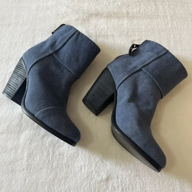 Rag and Bone Classic Newbury Ankle Boot in Navy Canvas 2