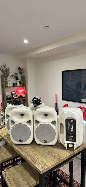 X5 Wharfedale Pro Titan 8 Passive PA Speakers, 150W RMS, 8 Ohms