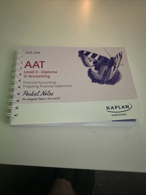 KAPLAN AAT LEVEL 3 Preparing Financial Statements Pocket Notes £10.78 ...