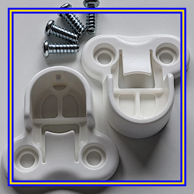 130527 X 2 ORIGINAL IKEA PAX Wardrobe Brackets Clips for Rail WHITE