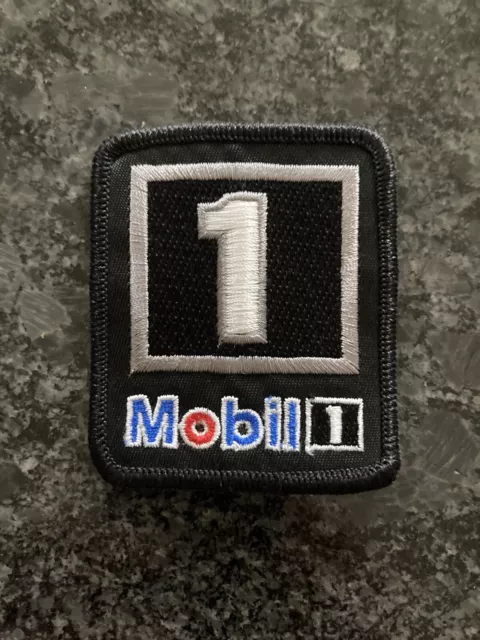 RARE ! Mobil 1 Patch VINTAGE Mobil 1 Oil Iron On / Sew On - 2” X 2.5” Mobil1 Oil