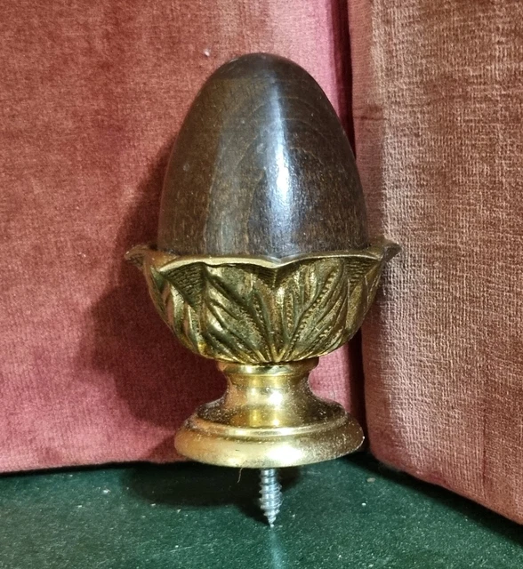 Modern bronze wood post finial newel topper Antique french architectural salvage