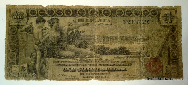 1896 $1 Educational Series US Large One Dollar Silver Certificate