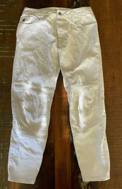 G STAR RAW Motac Deconstructed 3D Slim Moto White Men's Jeans Size 