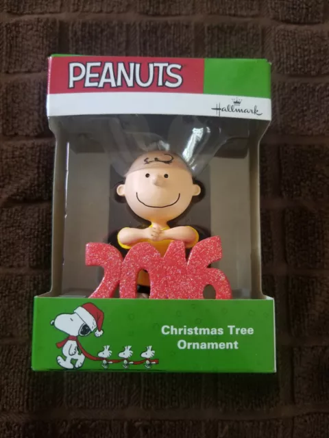 PEANUTS CHARLIE BROWN - Hallmark Christmas Tree Ornament  - 2016 - NIB