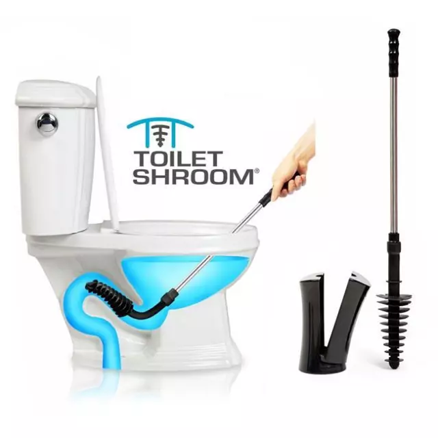ToiletShroom TOILSHB101 Toilet Plunger Dredger - Black