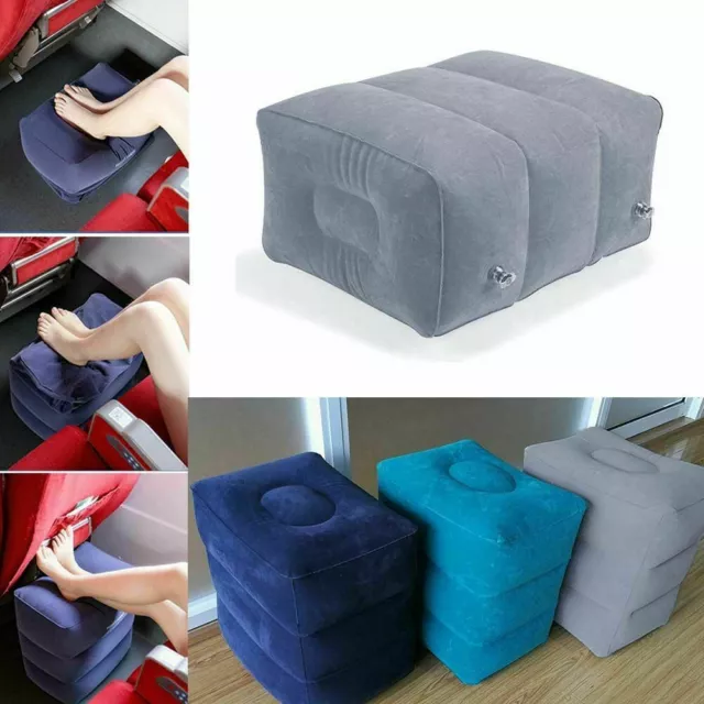 Inflatable Portable Travel Footrest Pillow Plane Train Kids Bed Foot Rest[ 3U