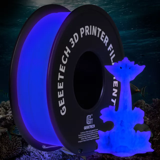 Geeetech 1KG 1.75mm Filament pour 3D Printer Luminous PLA violet Glowing in Dark