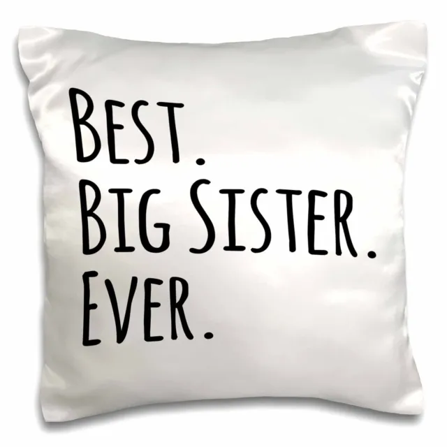 3dRose Best Big Sister Ever - Gifts for elder and older siblings - black text 16