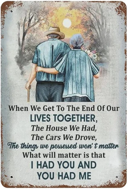 VIOFLOW Vintage Metal Tin Sign to My Wife Couple Wife Gift from Husband Old Coup