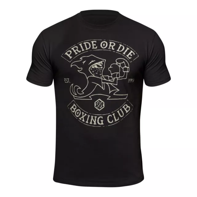Pride Or Die Uomo Boxe Club T-Shirt Mma Abbigliamento Arti Marziali Maglietta