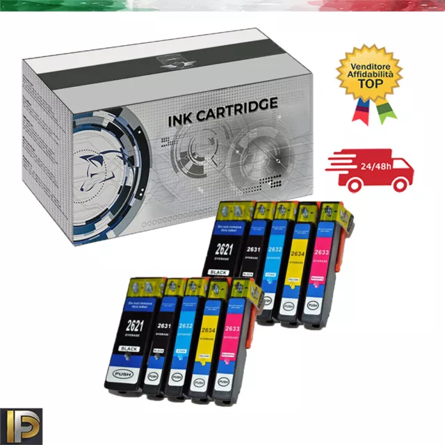 Kit 10 cartucce T26XL per Epson XP600 XP700 XP710 XP720 XP800 XP510 XP520 XP605