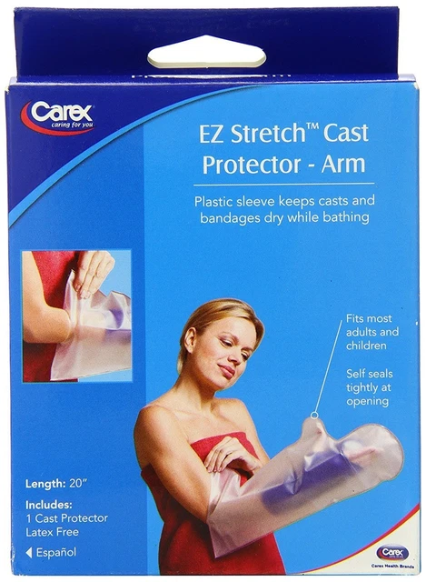 Protector de yeso elástico para brazo Carex EZ se adapta a la mayoría de adultos y niños de 20 pulgadas