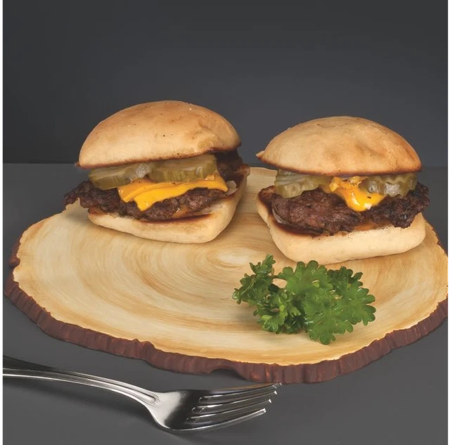 World Tableware Fws-15 Faux Wood 8 W/2” Flat Slice Plate – Qty 12 Plates