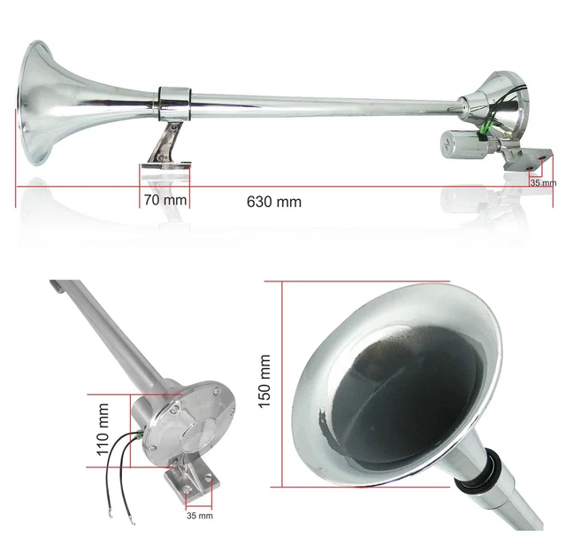 Qiilu Corne support'air, klaxon de Poche Pompe à air avertisseur sonore pour Bateau Voiture Sports Événements