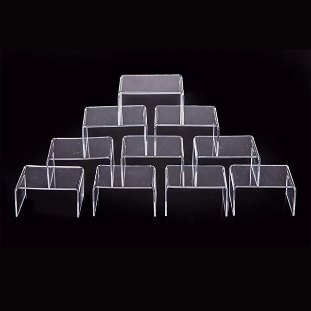 10 x Acryl-Displayständer, stapelbare Aufbewahrungsbehälter, transparente Cont