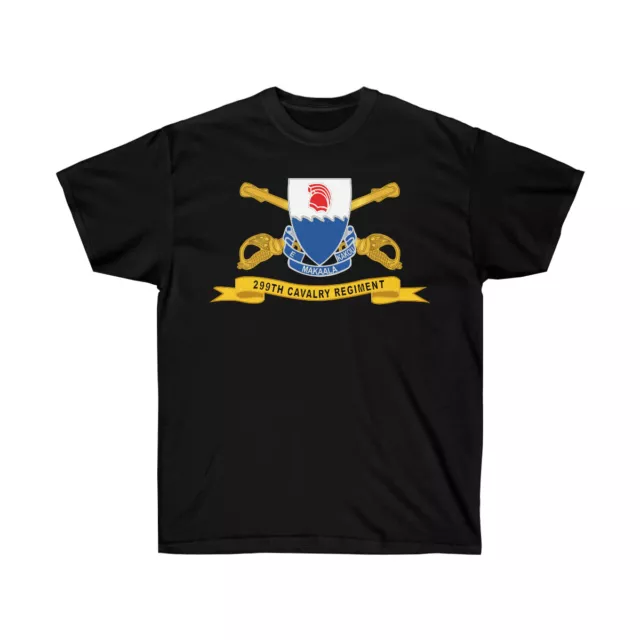 Classic - Unisex Ultra Cotton Tee - 299th Cavalry Regiment w Br - Ribbon X 300