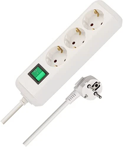 Brennenstuhl Eco-Line Steckdosenleiste mit Schalter 3-fach weiß 5m