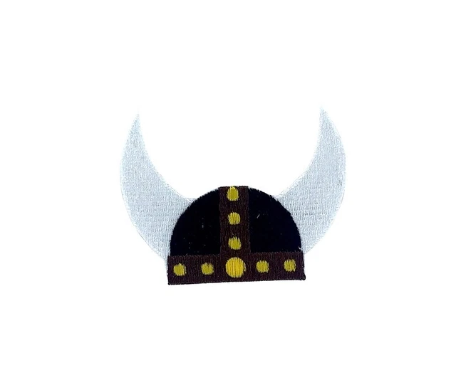 Patch aufnaher aufbugler applikation bügelbild Wikinger helm