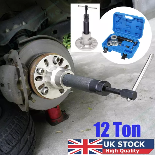Hydraulic Wheel hub Puller 12 Tonne Power for 4 and 5 Stud hubs with Hammer Kit