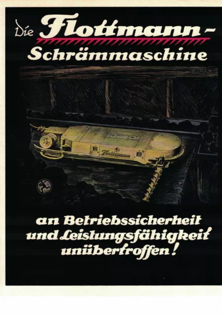 Bergbau-Werbeblatt 1925: Flottmann, Herne: Schrämmaschine