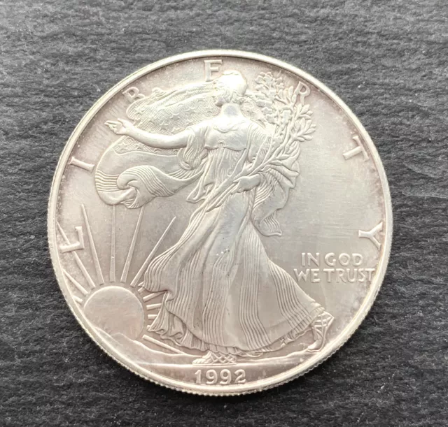 Feinsilbermünze, Liberty, One Dollar, 1 Pouces, États-unis Of America, 1992, Bon