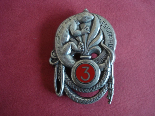 INSIGNE LEGION ETRANGERE Original 4° Rei / 3° Compagnie Portée Sahara