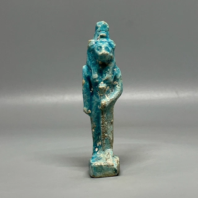 RARE ANCIENT EGYPTIAN Antique Faience Goddess Sekhmet Statue 600 - 300 ...