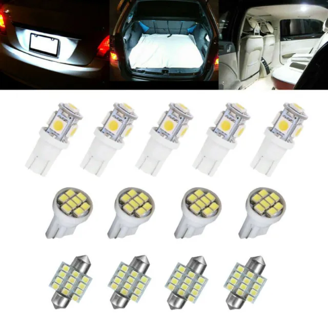 13 x 6000K White LED Dome License Plate Lights Car & Truck Parts & Accessories