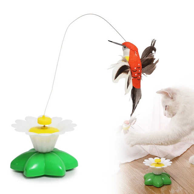 Electric Bird Teaser Kitten Cat Toy Auto 360° Rotate Interactive Training Toys